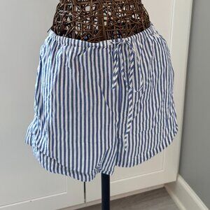 Madewell | Drawstring Pull-On Shorts | Pure Blue (Striped) | Large